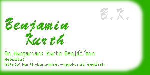 benjamin kurth business card
